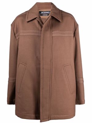 Jacquemus single-breasted tailored coat - Brown