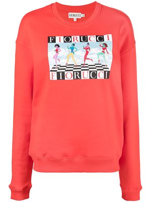 Fiorucci Glacier Girls organic cotton sweatshirt - Red
