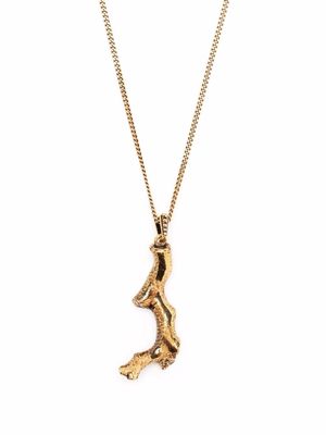 Alexander McQueen coral-pendant chain necklace - Gold