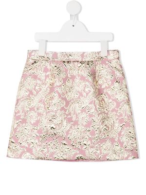 Dolce & Gabbana Kids brocade mini skirt - Pink