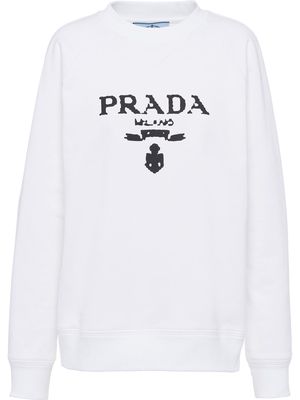 Prada logo-print sweatshirt - White