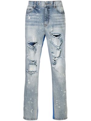 Mostly Heard Rarely Seen Half and Half panelled jeans - Blue
