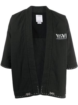 visvim contrast stitch kimono - Black