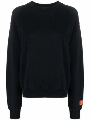 Heron Preston logo-patch crew neck sweatshirt - Black