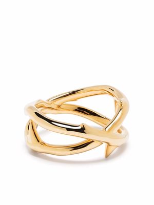 Shaun Leane rose thorn wide band ring - Gold