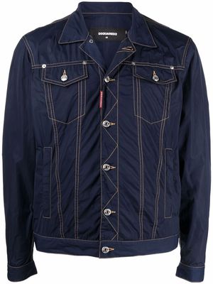 Dsquared2 welt-pockets buttoned denim jacket - Blue