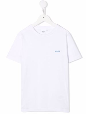 BOSS Kidswear chest-logo crewneck T-shirt - White