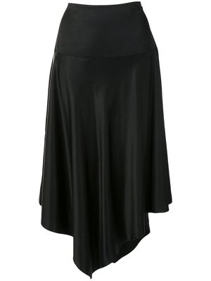 JW Anderson high-waisted asymmetric-hem skirt - Black