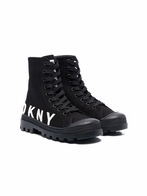 Dkny Kids logo-print sneakers - Black