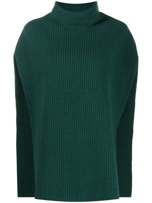 colville roll-neck draped jumper - Green