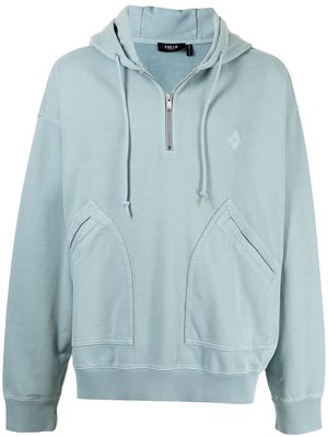 FIVE CM plain zip hoodie - Blue