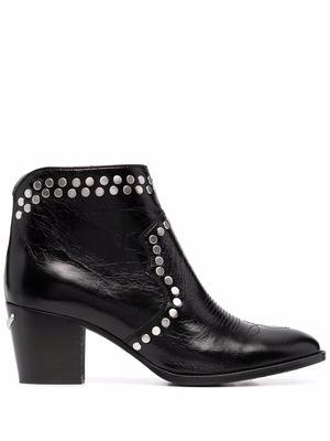 Zadig&Voltaire Molly 70mm studded boots - Black