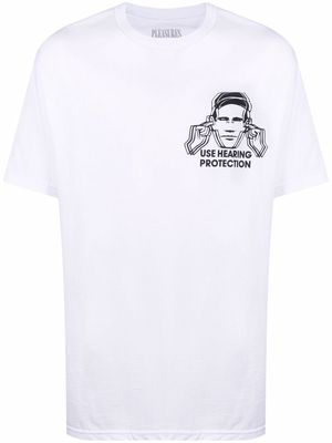 Pleasures logo-print short-sleeved T-shirt - White