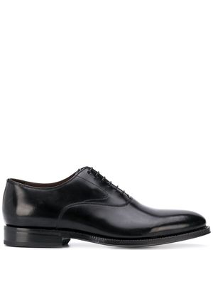 Green George pointed toe lace-up Oxford shoes - Black