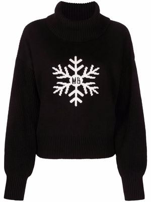 Maison Bohemique intarsia-knit logo jumper - Black