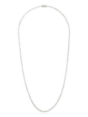 777 18kt black gold diamond necklace - Silver