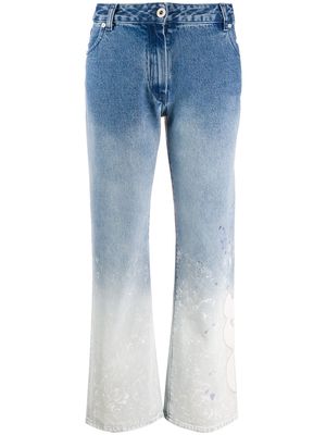 Off-White bleach effect straight jeans - Blue