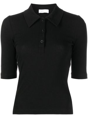 Rosetta Getty short-sleeve cotton polo shirt - Black