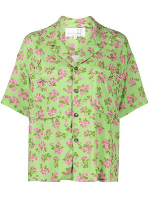 Natasha Zinko floral-print short-sleeve shirt - Green