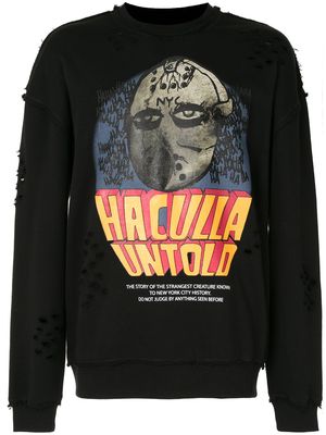 Haculla graphic print cotton sweatshirt - Black