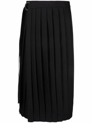 AMI Paris mid-length pleated skirt - Black