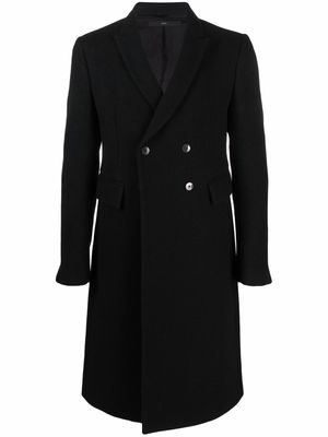 SAPIO double-breasted wool coat - Black