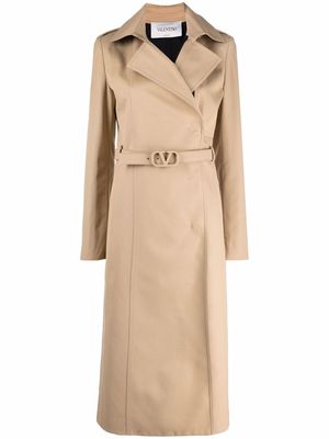 Valentino VLogo Signature belted trench coat - Brown
