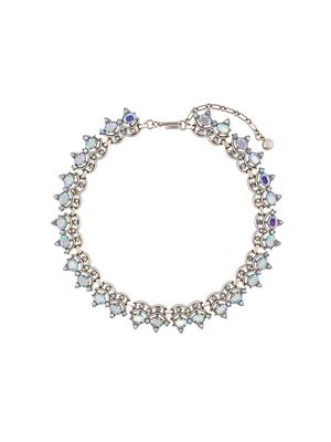 Susan Caplan Vintage 1950's Trifari Vintage Aurora Borealis necklace - Silver