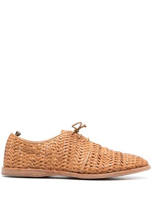 Officine Creative Lilas 13 woven leather shoe - Brown