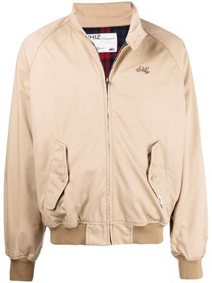 izzue embroidered-design zip-fastening jacket - Brown