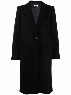 Zadig&Voltaire peak-lapels single-breasted coat - Black