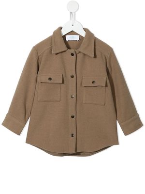 Eshvi Kids organic cotton shirt jacket - Brown