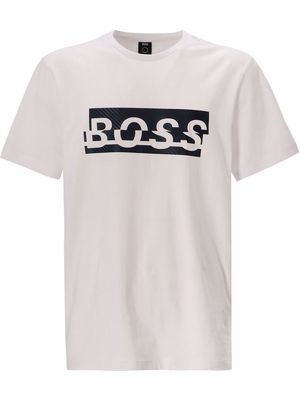BOSS logo-print cotton T-shirt - White