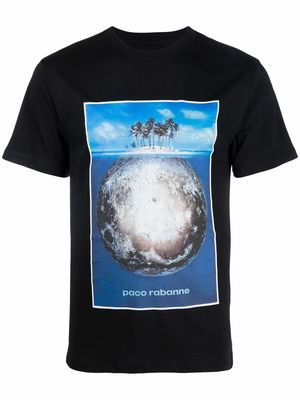 Paco Rabanne logo-print T-shirt - Black