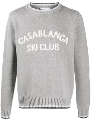 Casablanca front logo crewneck jumper - Grey
