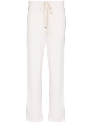 Les Tien knitted cashmere track pants - White
