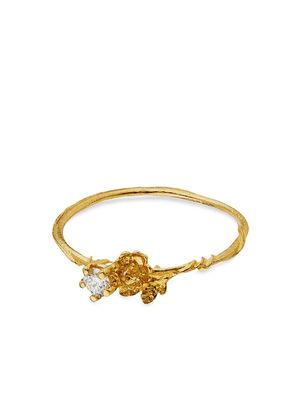 Alex Monroe 18kt yellow gold Rosa Noisette diamond ring