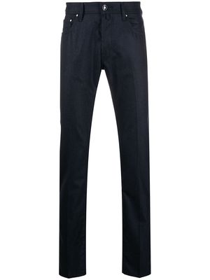 Jacob Cohen skinny-fit wool-blend trousers - Blue