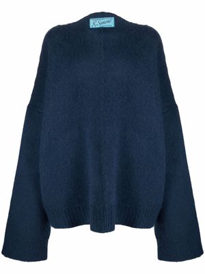 Raf Simons oversized-sleeve jumper - Blue