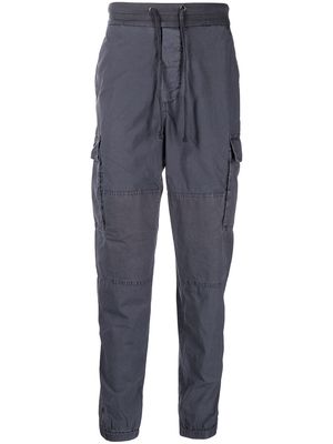 James Perse distressed-effect tapered-leg cargo trousers - Blue