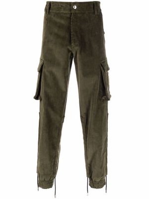 Gcds corduroy stretch-cotton cargo trousers - Green