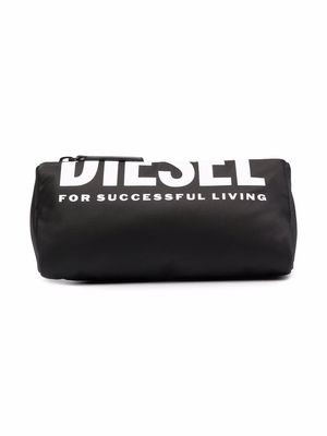 Diesel Kids Casebold logo-print bag - Black