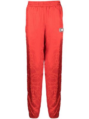 COOL T.M chainlink print track pants - Red
