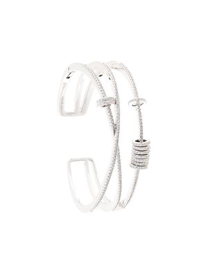 APM Monaco Piercing sliding rings triple cuff - Silver