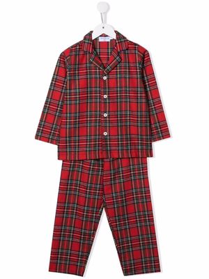 Siola plaid-check pajam set - Red