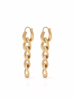 Maison Margiela curb-chain drop earrings - Gold