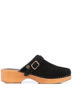 RE/DONE 70s suede clogs - Black