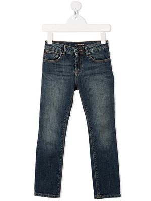 Emporio Armani Kids skinny-fit denim jeans - Blue