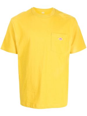 Danton chest-pocket cotton T-shirt - Yellow