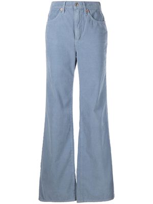 RE/DONE corduroy high-rise wide-leg trousers - Blue